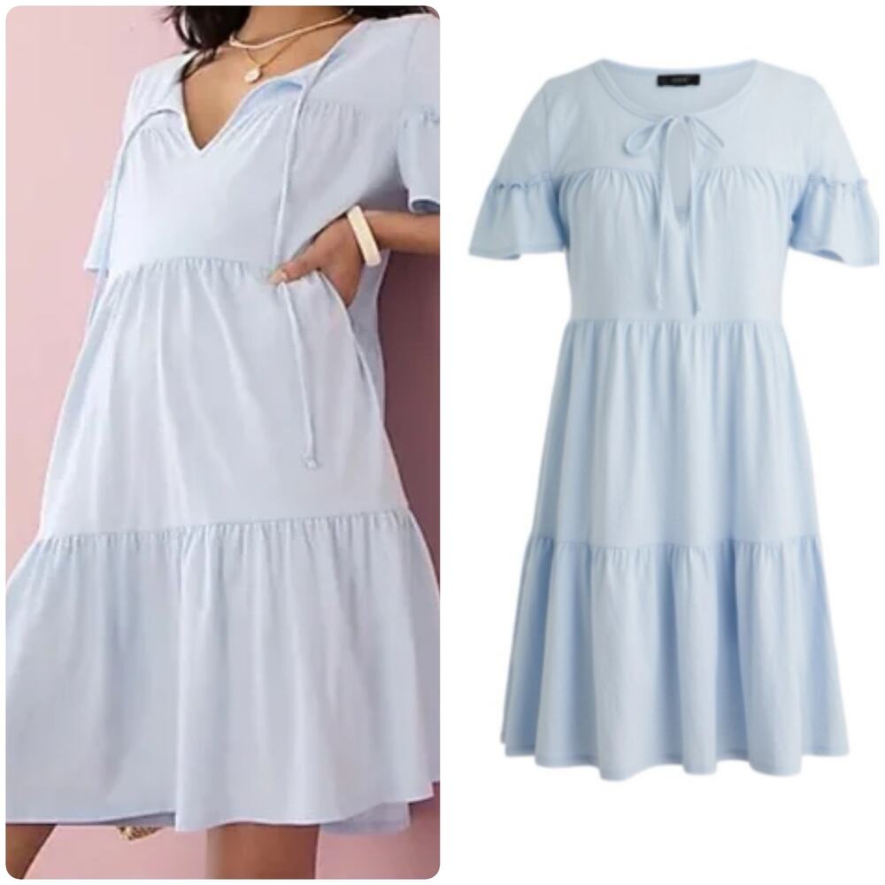 J.Crew Broken-in Jersey Tiered Mini Dress